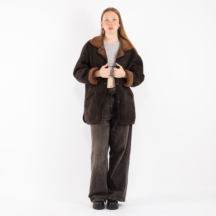 Vintage 90's Women Sheepskin in Brown