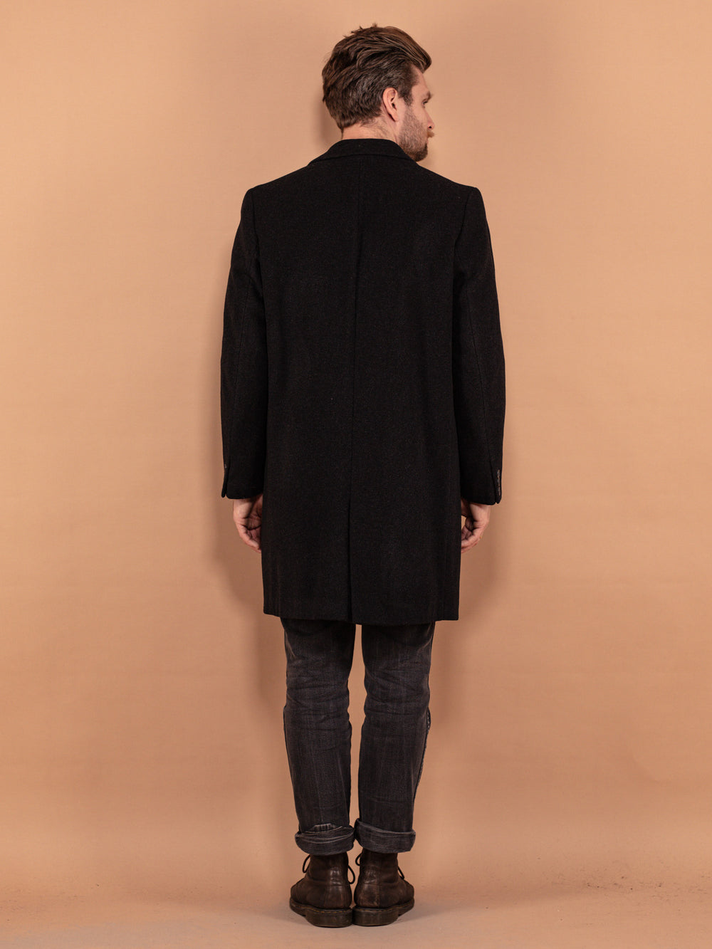 Vintage 00's Men Classic Wool Blend Coat in Grey - NorthernGrip