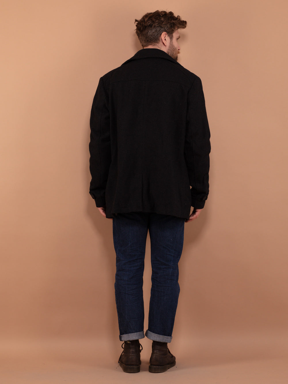 Vintage 00's Men Wool Blend Jacket in Grey - NorthernGrip