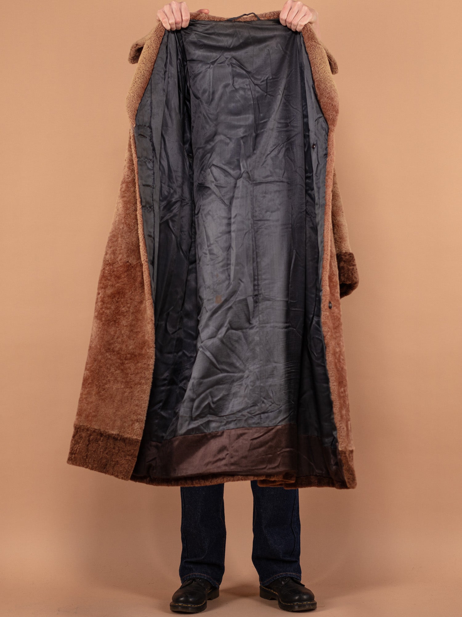 Online Vintage Store | 60's Women Sheep Fur Maxi Coat in Brown | Northern  Grip – NorthernGrip