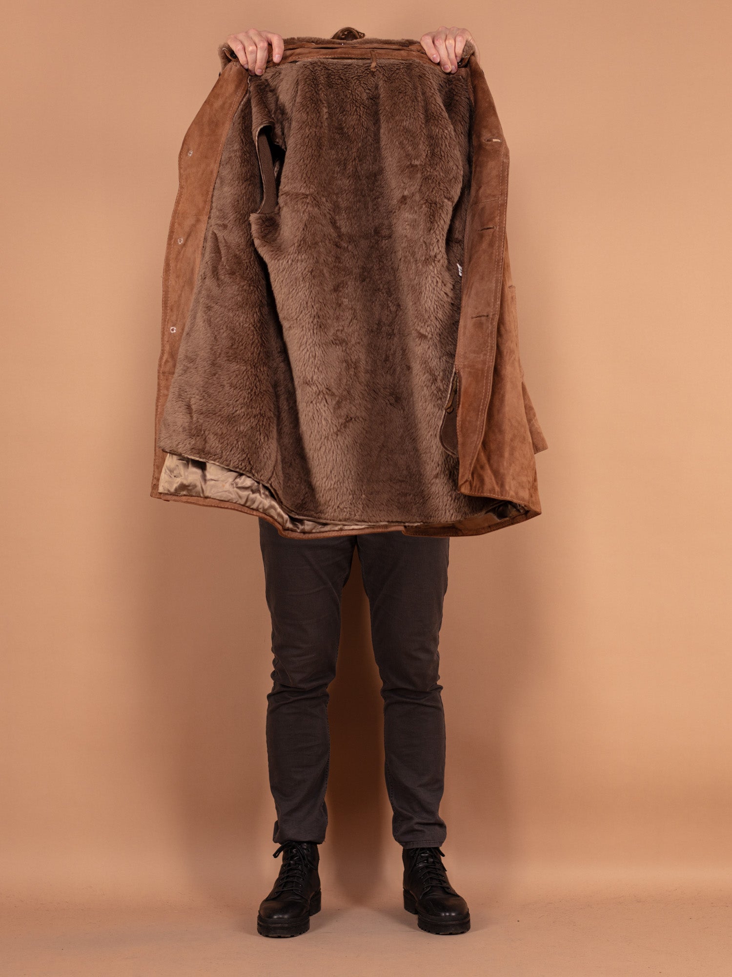 Mens suede winter coat best sale