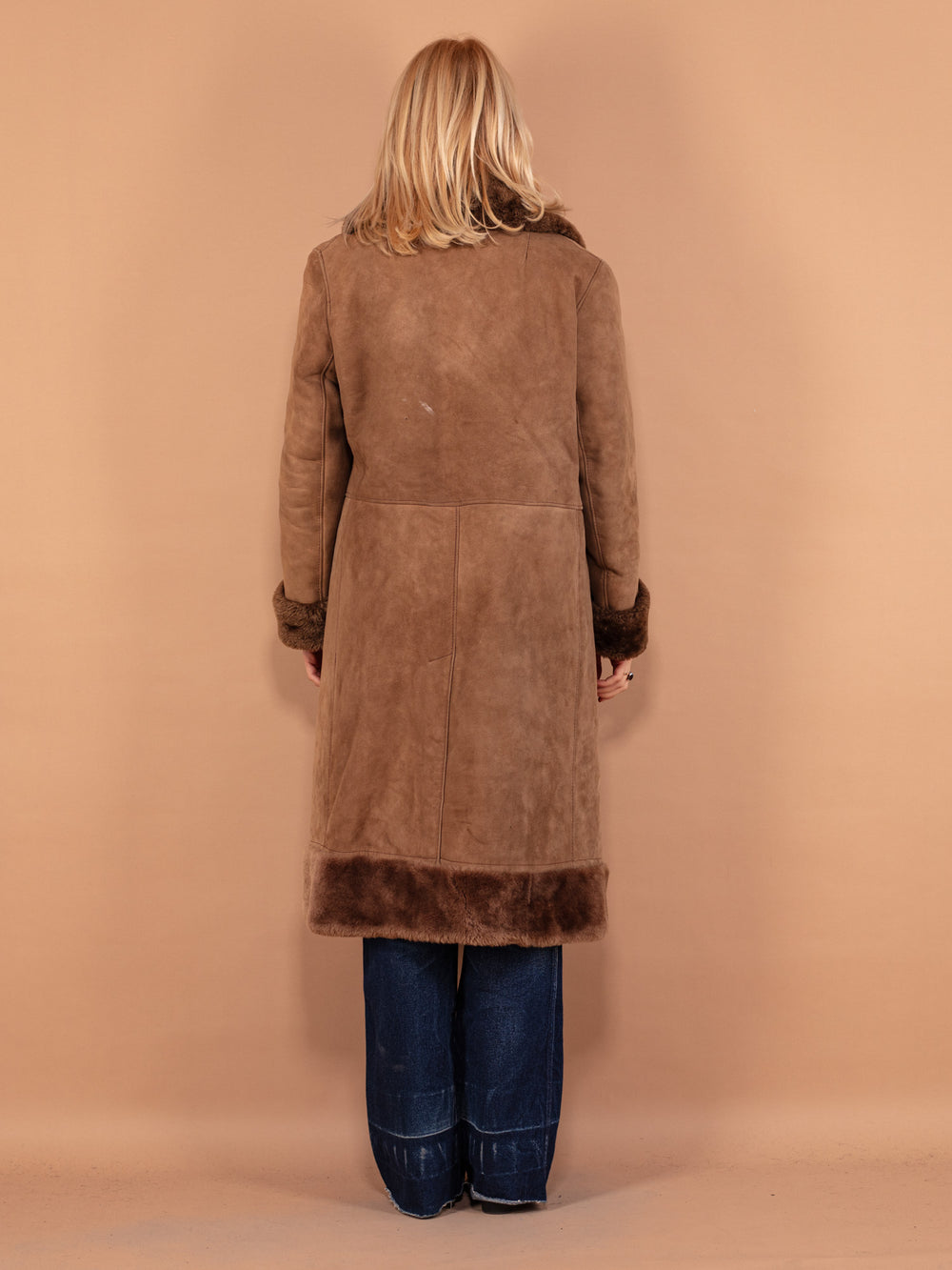 Vintage 70's Women Penny Lane Sheepskin Coat in Brown - NorthernGrip