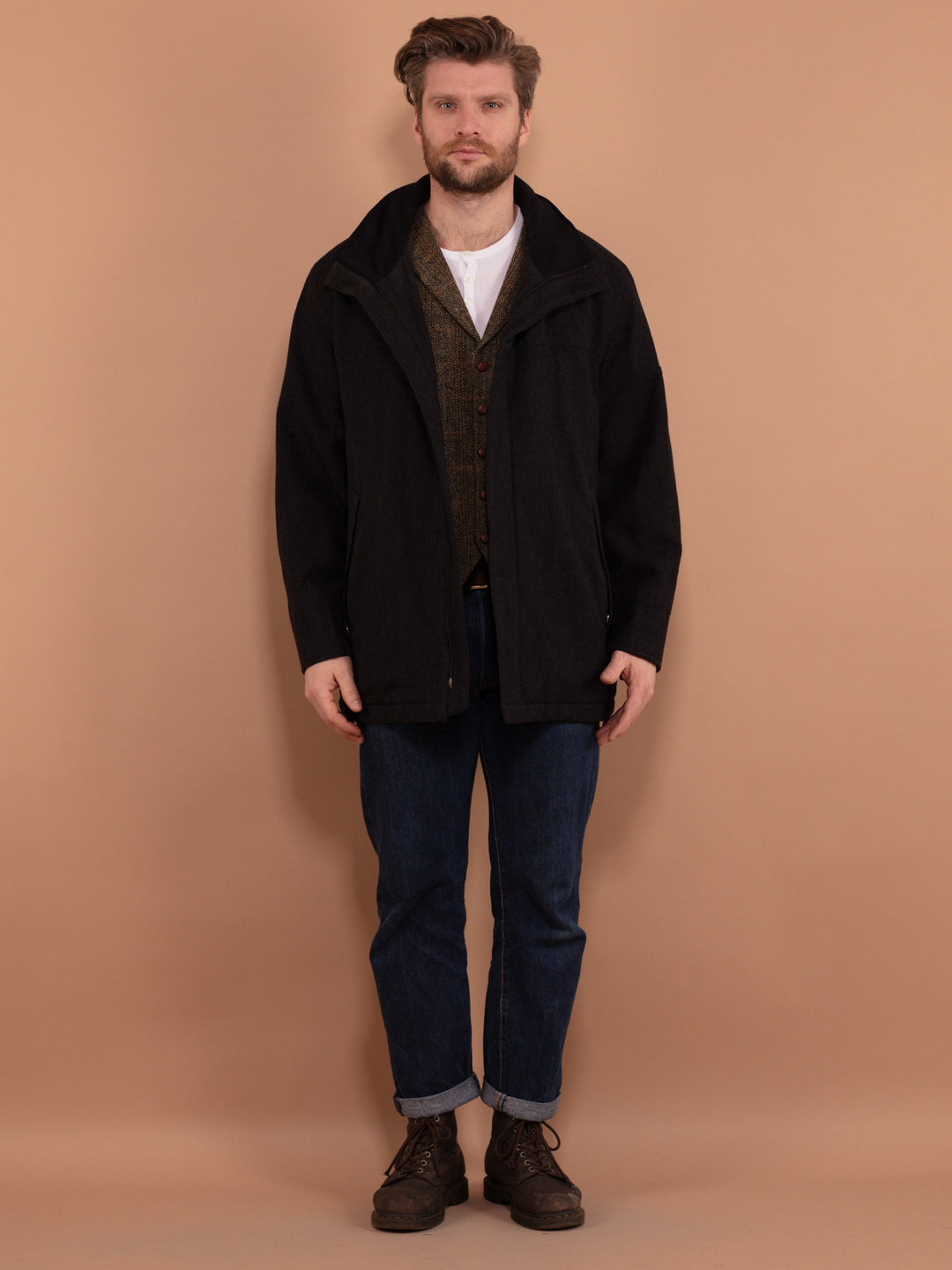 Online Vintage Store 90's Men Hugo Boss Wool Sports Jacket