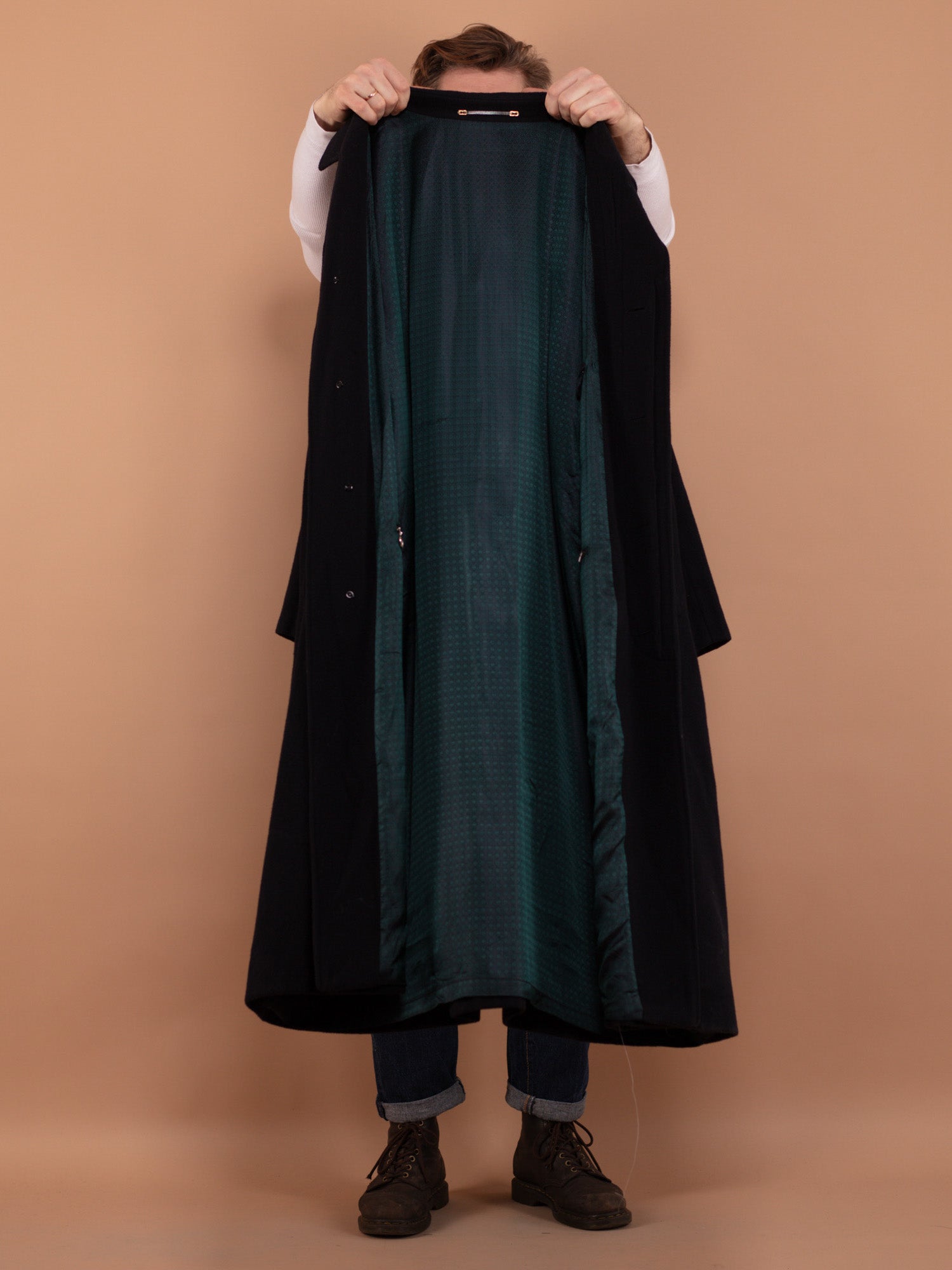 Online Vintage Store | 90's Men Oversized Wool Blend Coat