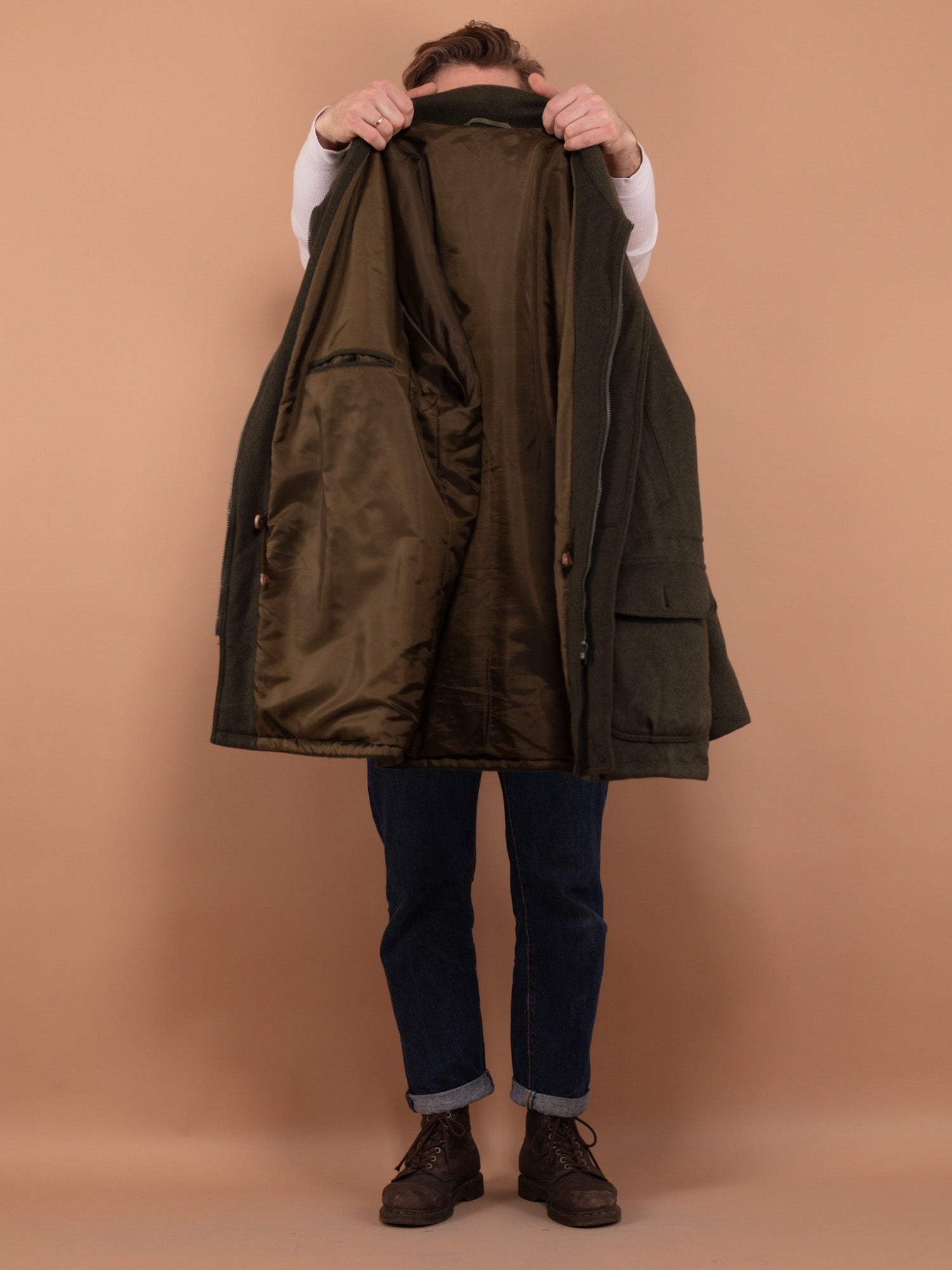 Padded parka coat mens on sale