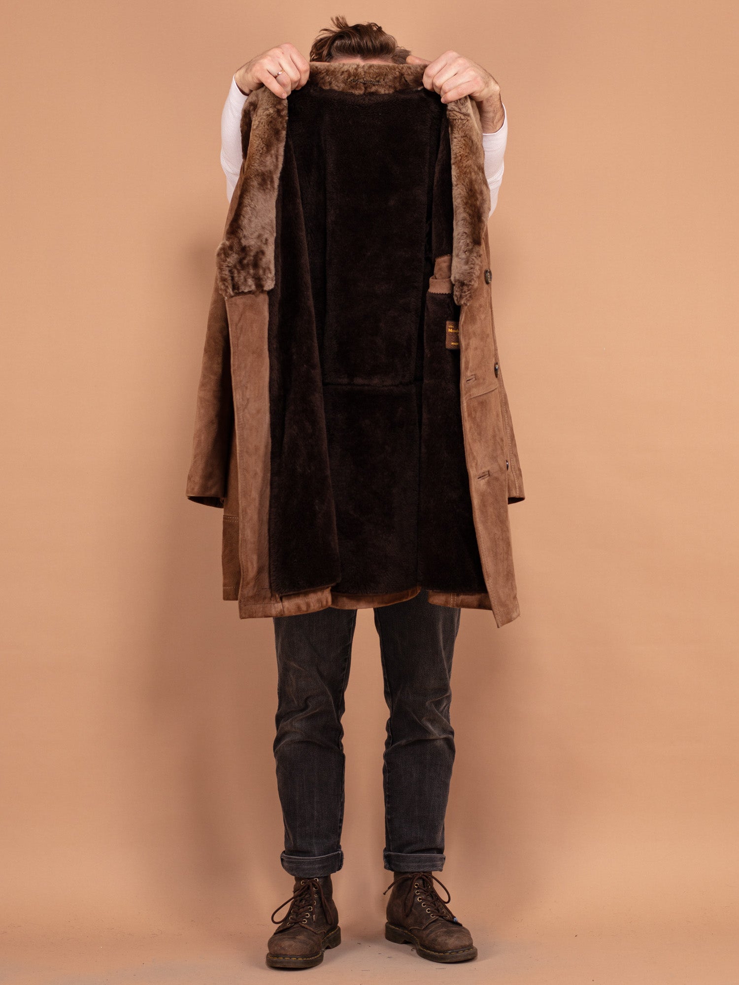 70s Inspired 90s hotsell Vintage Suede Coat