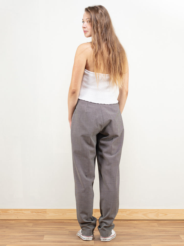 Vintage 90's Houndstooth Grey Pants Women