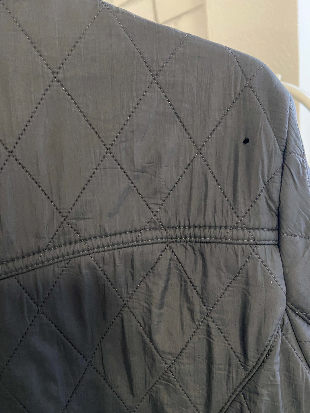 Vintage 00's Women BARBOUR Quilted Jacket in Dark Grey