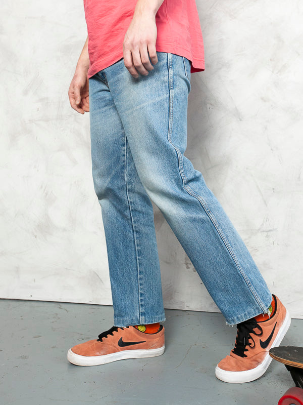 Denim Jeans Straight vintage 90's denim pants relaxed fit men trousers straight leg jeans boyfriend gift y2k jeans man clothing size large