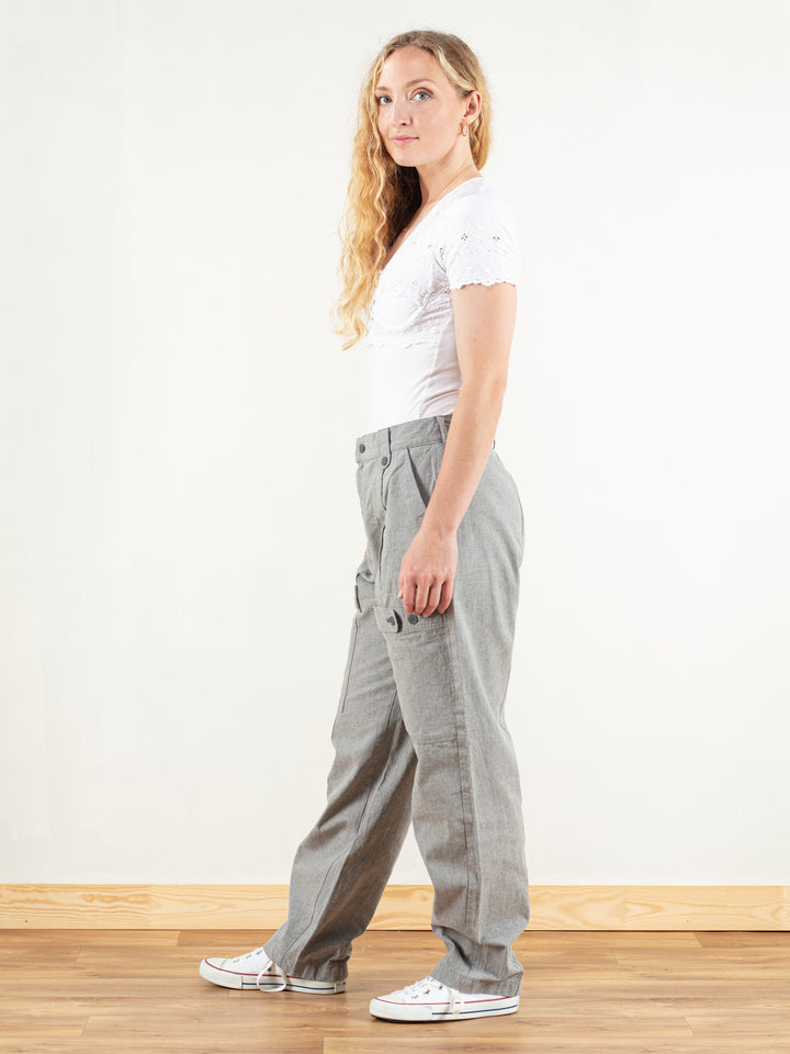Vintage 90's Grey Cargo Pants Women