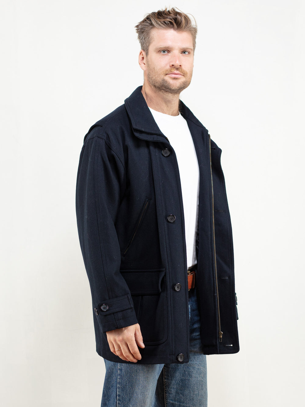 Vintage 90's Casual Blue Winter Jacket - NorthernGrip