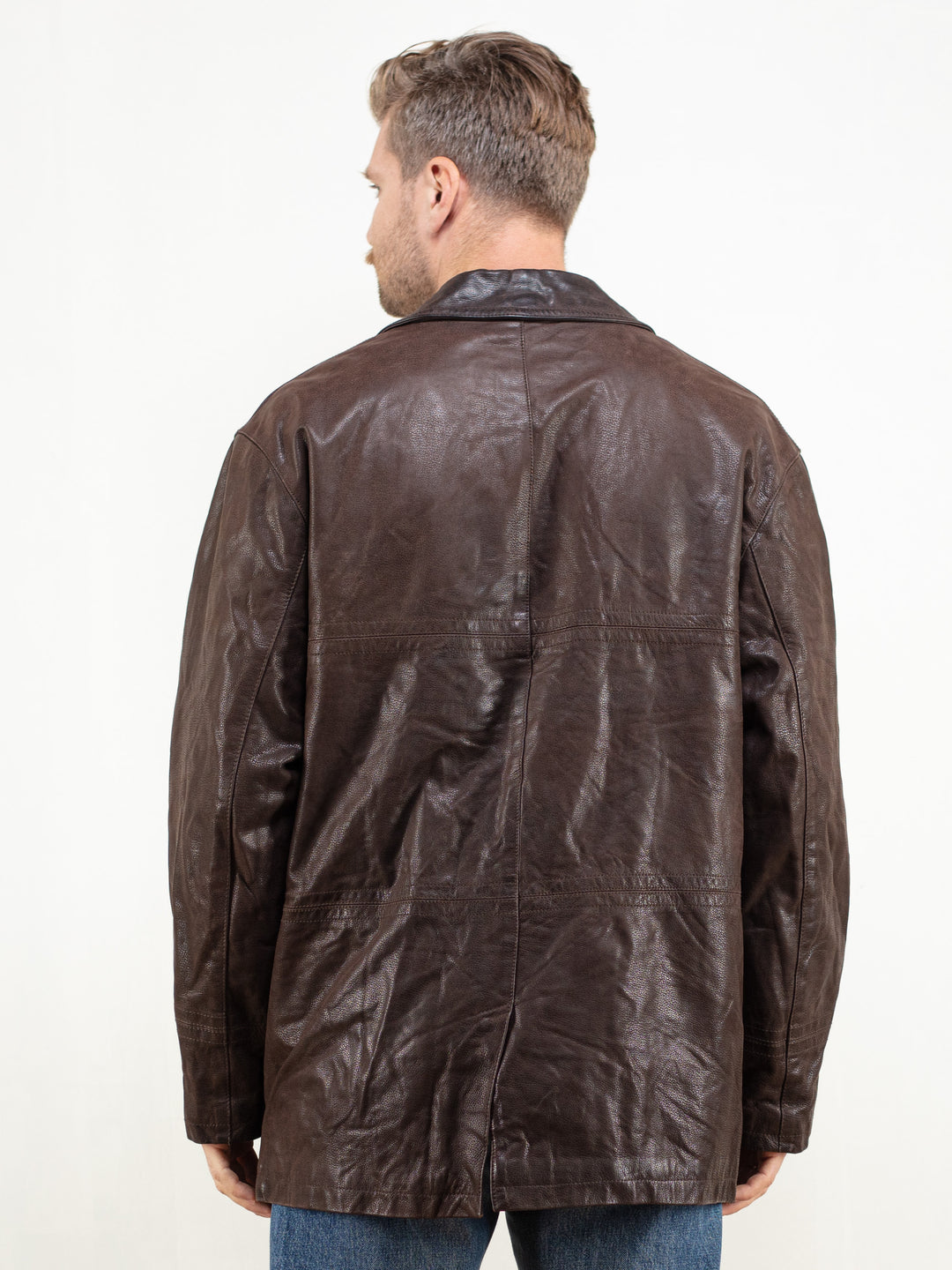 Vintage 90's Men Leather Jacket