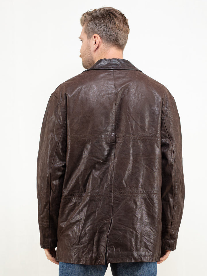 Vintage 90's Men Leather Jacket