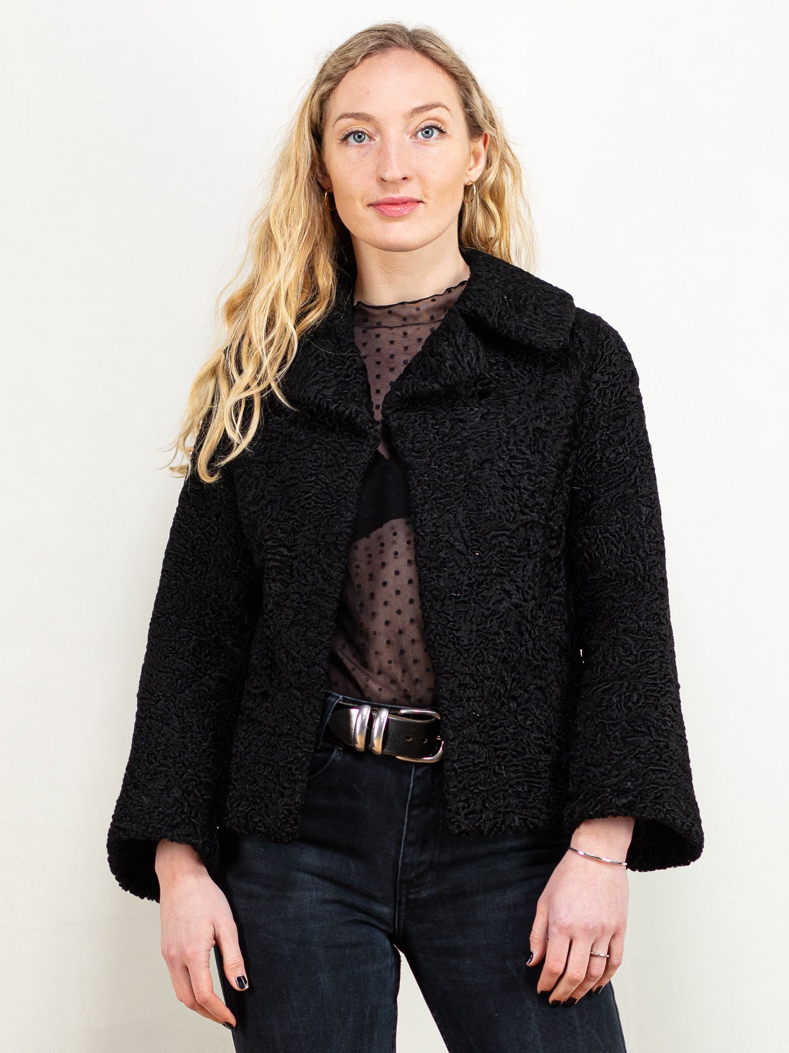 Online Vintage Store Vintage 70 s Karakul Fur Jacket in Black Northern Grip NorthernGrip