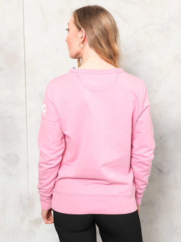 Pink Women Sweatshirt OLMES CARRETTI design jumper designer clothing pink pullover oversized sweater y2k jumper vintage clothing size medium