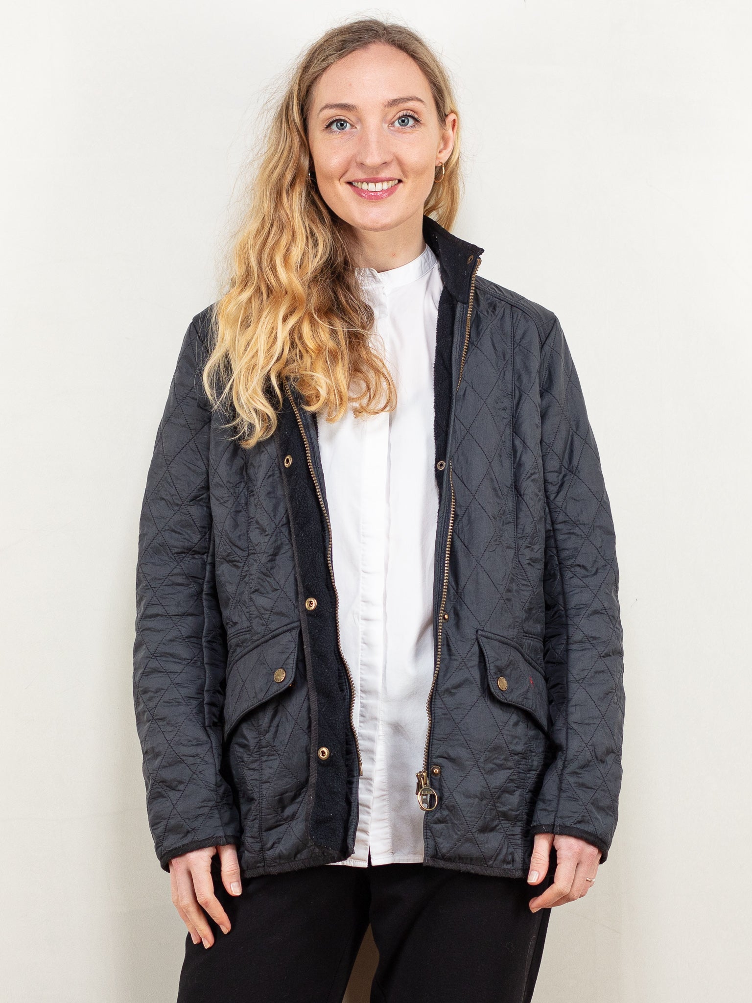Online Vintage Store | 00's Women BARBOUR Quilted Jacket ...