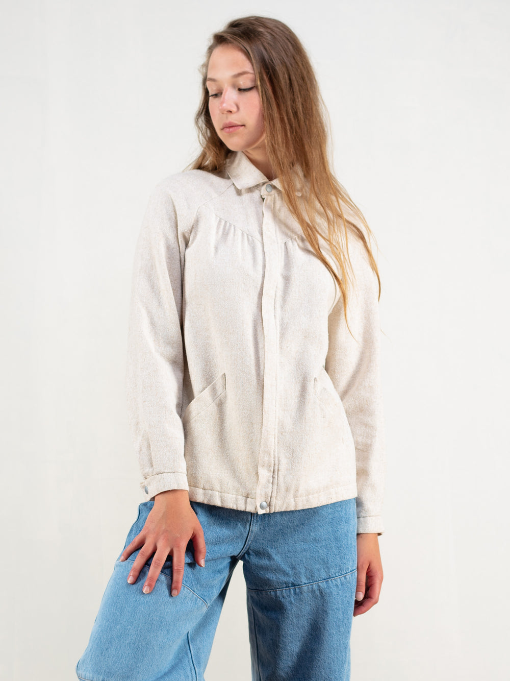 Vintage 90's Women Neutral Color Shacket - NorthernGrip
