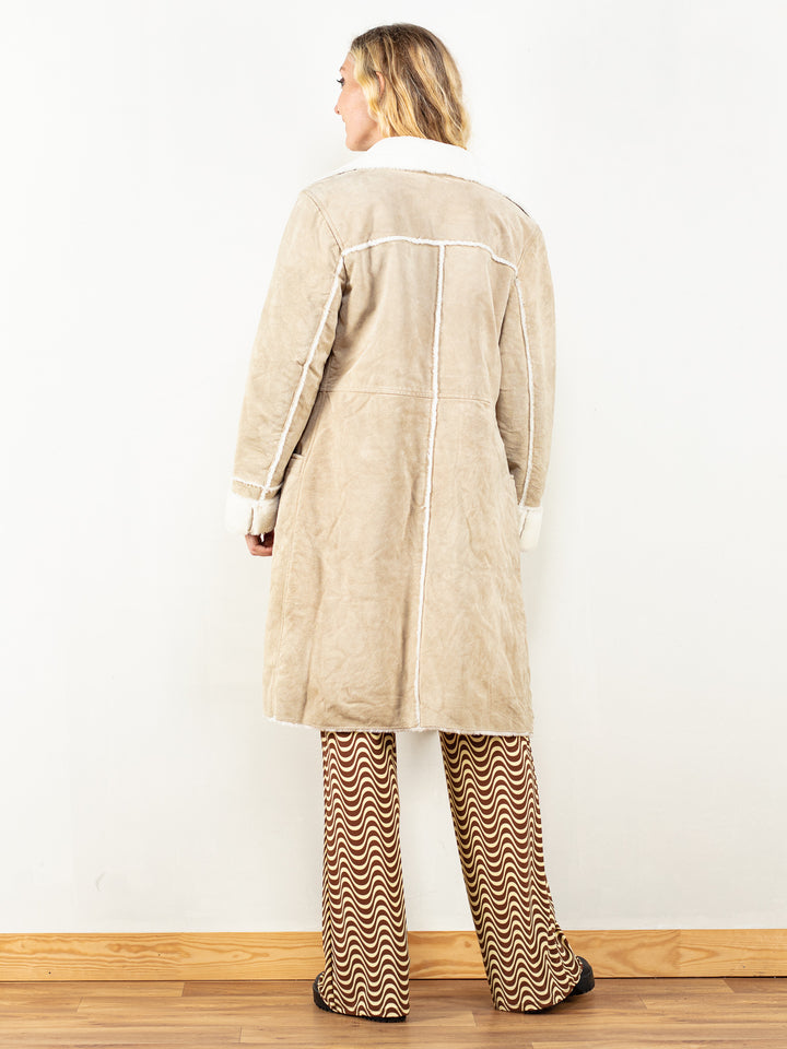Vintage 00's Women Penny Lane Coat in Beige - NorthernGrip