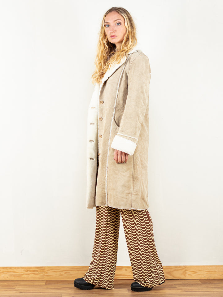Vintage 00's Women Penny Lane Coat in Beige - NorthernGrip