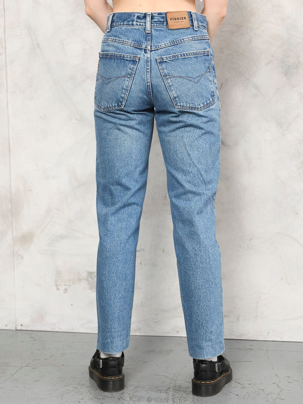 Slim Fit Jeans vintage 80s ankle length jeans blue jeans 80s women stonewash jeans casual bottoms women slim jeans 80s clothing size medium