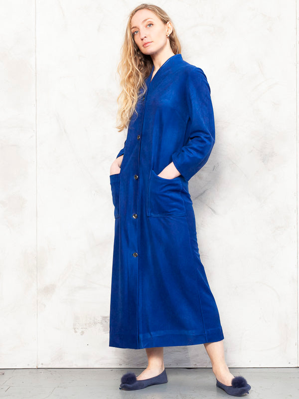 90s Robe Online Vintage Store | 90's Blue Velvety Robe | Northern Grip ...