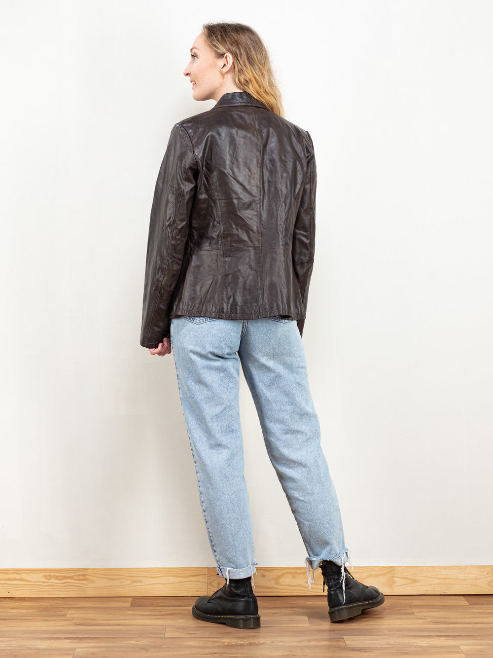 Vintage 90's Women Brown Leather Jacket - NorthernGrip