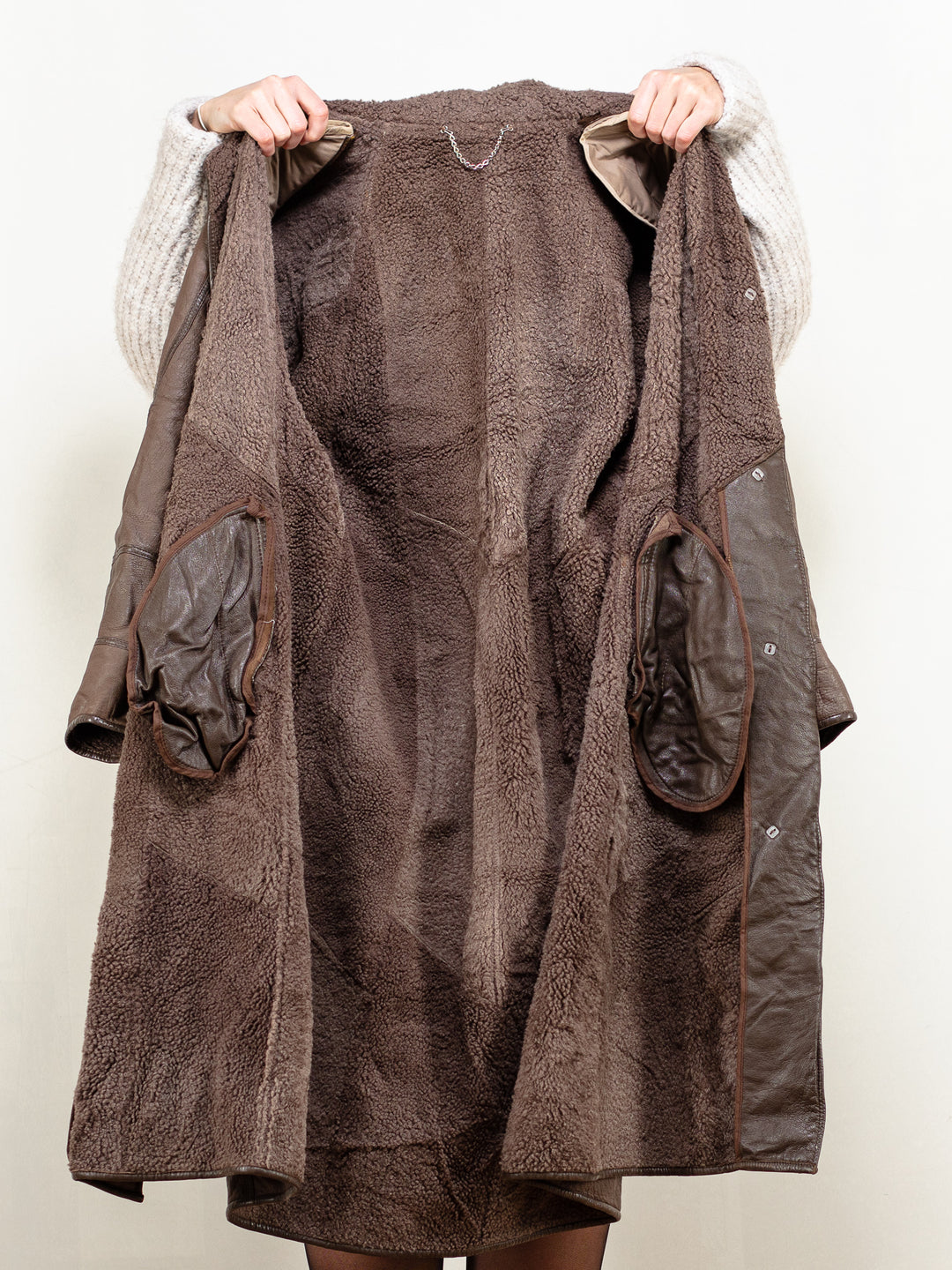 Vintage 70's Women Leather Sheepskin Coat - NorthernGrip