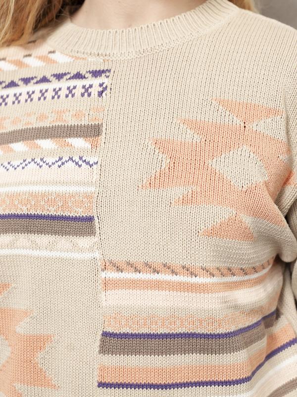 Vintage 80's Aztec Print Women Sweater - NorthernGrip