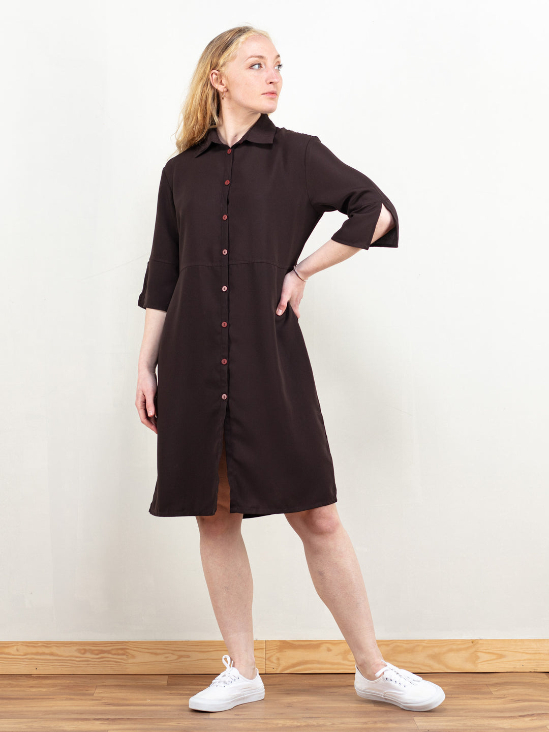 Online Vintage Store | 90's Women Brown Shirt Dress | Northern Grip NorthernGrip Online Vintage Store | 90's Women Brown Shirt Dress | Northern Grip NorthernGrip