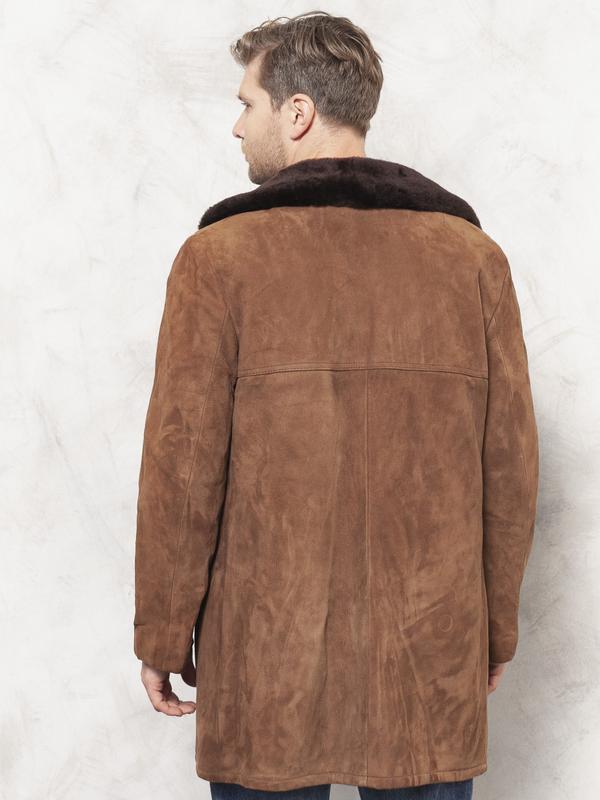 Vintage 80's Men Suede Sherpa Coat - NorthernGrip