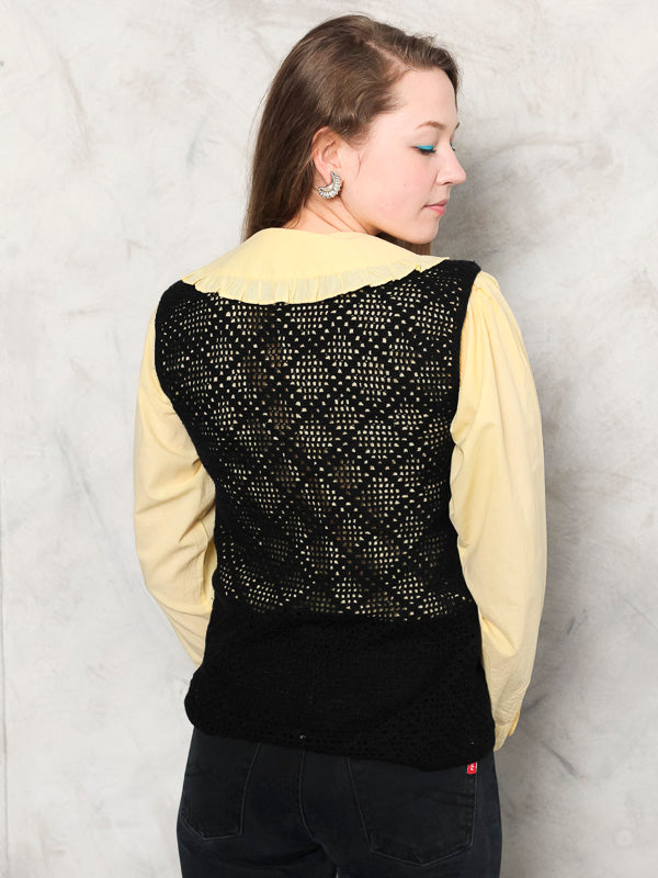 70s crochet top