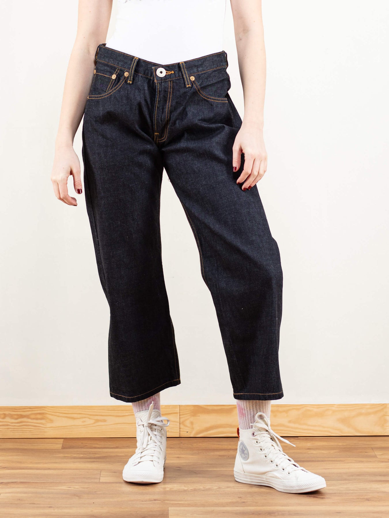 Vintage Wrangler Jeans Black High Waisted Men Women Jeans Size W33