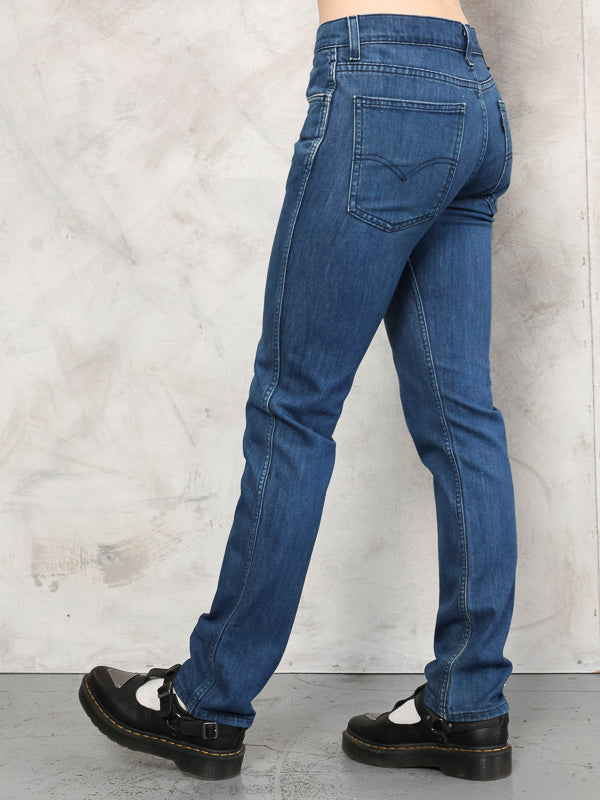 Slim Fit Jeans vintage 90s dark wash blue jeans blue jeans 90s women skinny jeans casual bottoms women slim jeans 80s clothing size medium