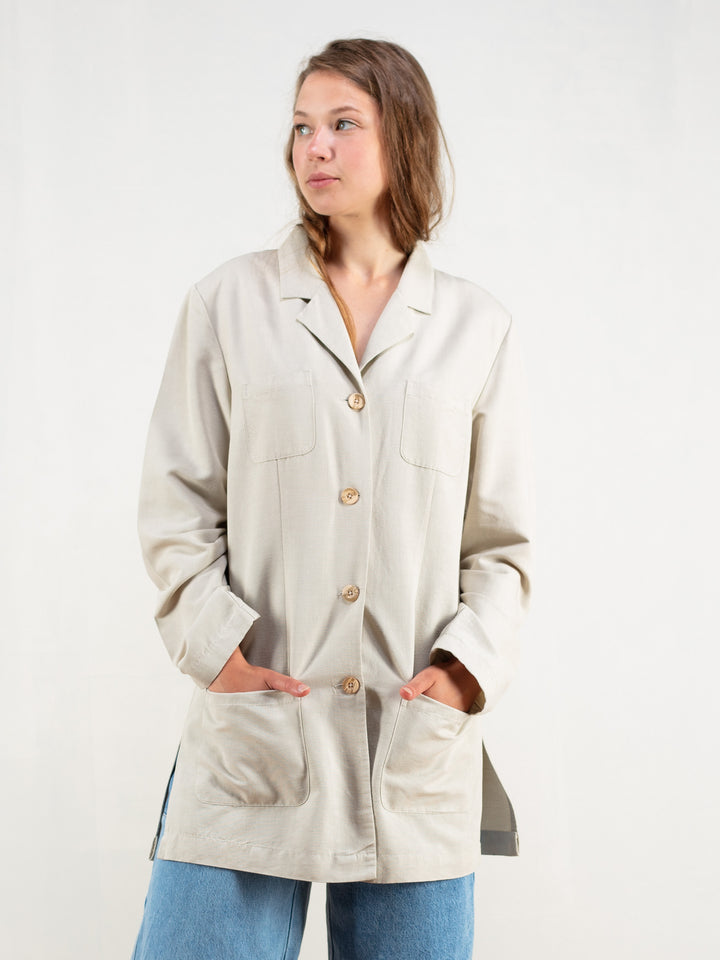 Vintage 90's Grey Women Blazer Jacket