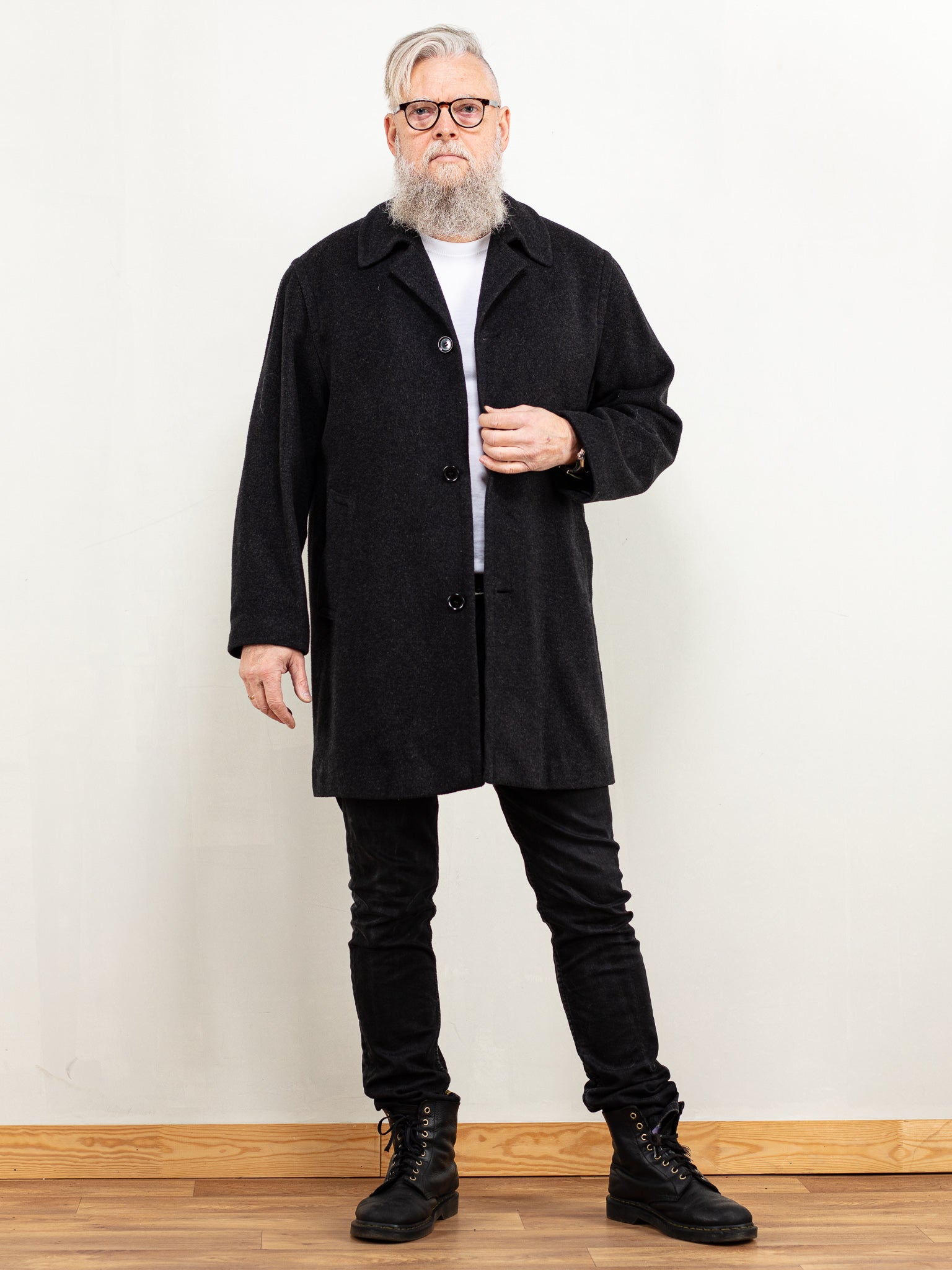 Online Vintage Store 80 s Men Cashmere Wool Coat Northern Grip NorthernGrip