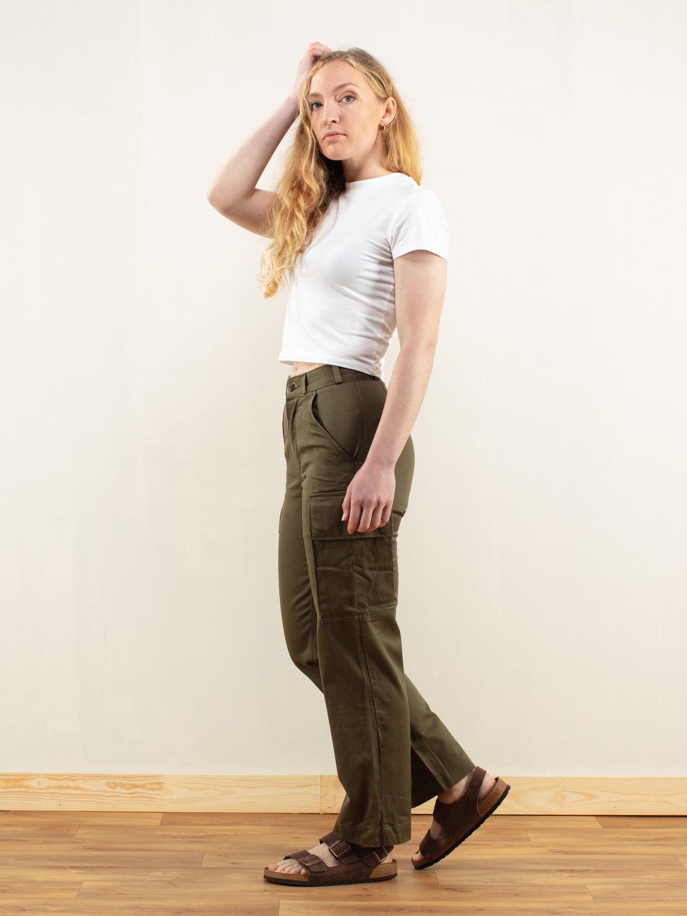 Guess SEXY CARGO PANT Green - Fast delivery | Spartoo Europe ! - Clothing Cargo  trousers Women 96,80 €