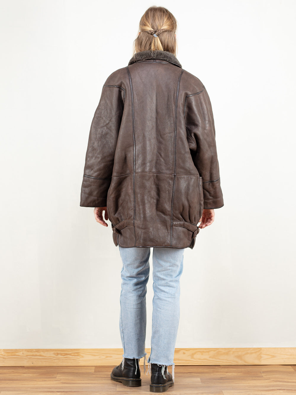 Vintage 70's Women Leather Shearling Coat - NorthernGrip