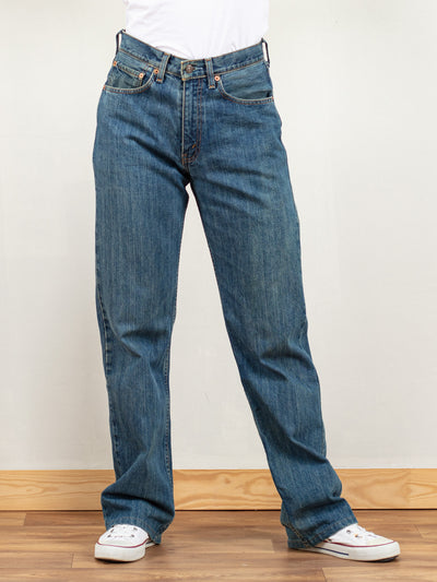 LEVIS 512 Jeans dark wash denim pants straight leg medium rise levi strauss jeans zip fly red tab jeans skater fit jeans 90s size W29 L34