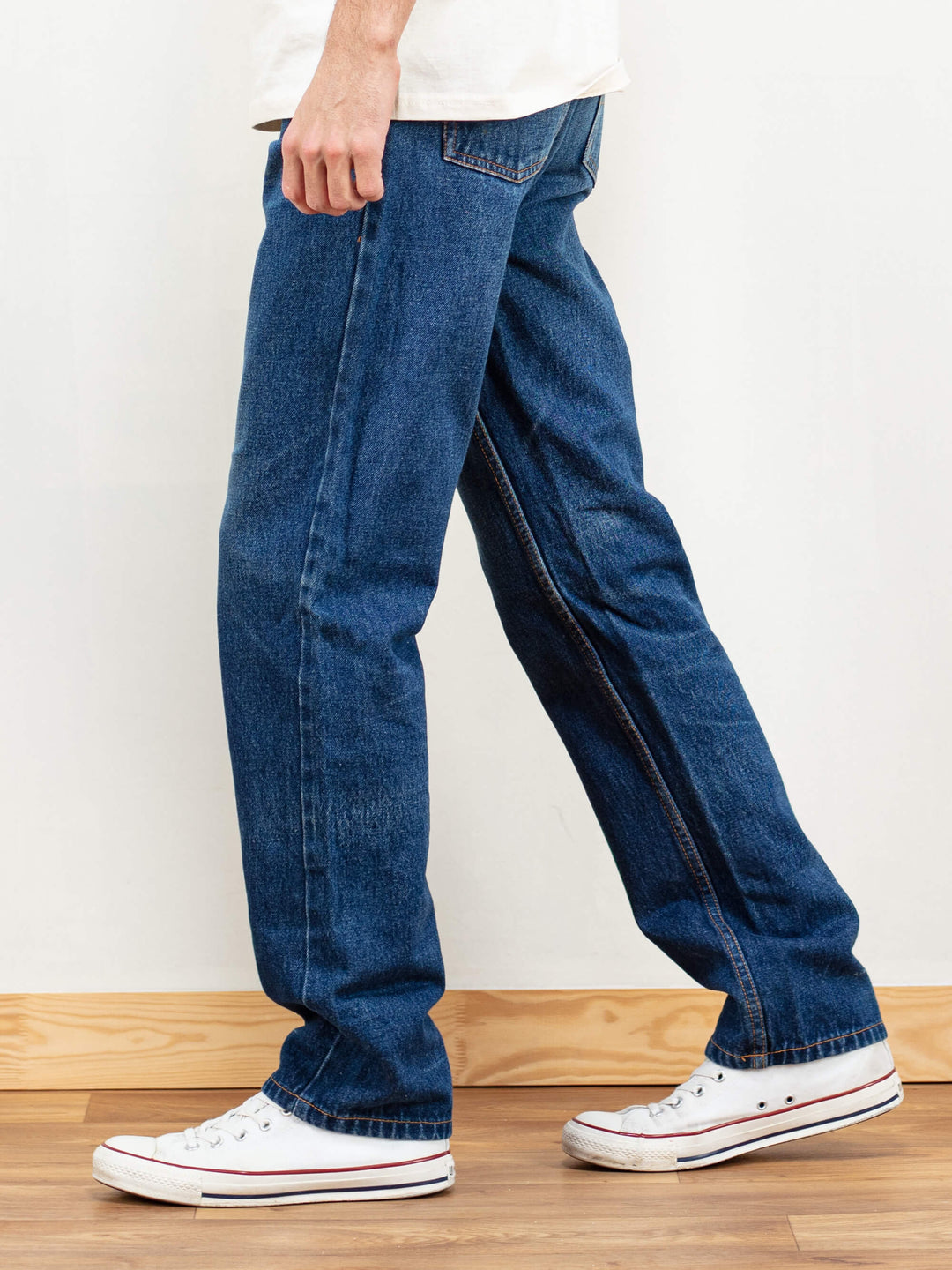 Straight Denim Jeans men vintage 90s medium wash men pants denim jeans men trousers gift idea straight jeans men clothing size medium m