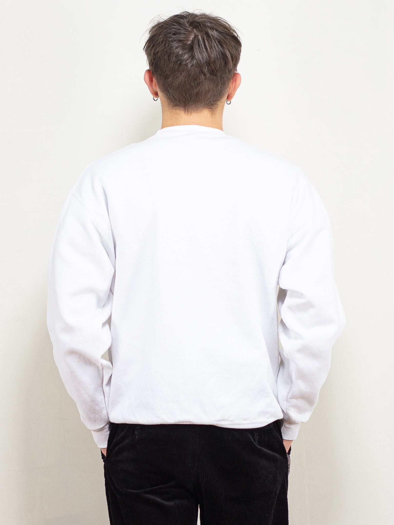 当時物 90s ナインティ 90 ninety clothing スウェット　白 90 ナインティ ホワイト スウェット L