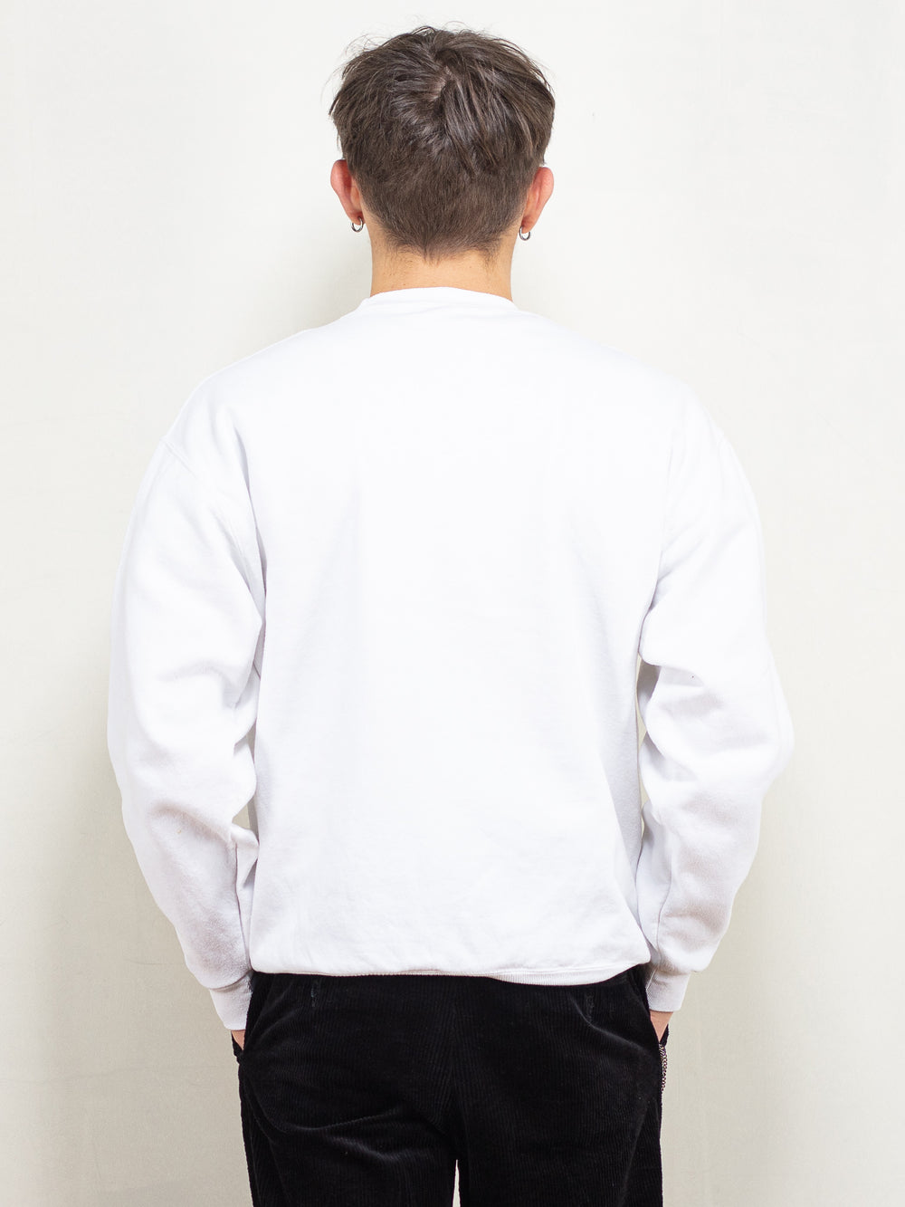 Vintage 90's Men Daytona Beach Sweatshirt in White - NorthernGrip