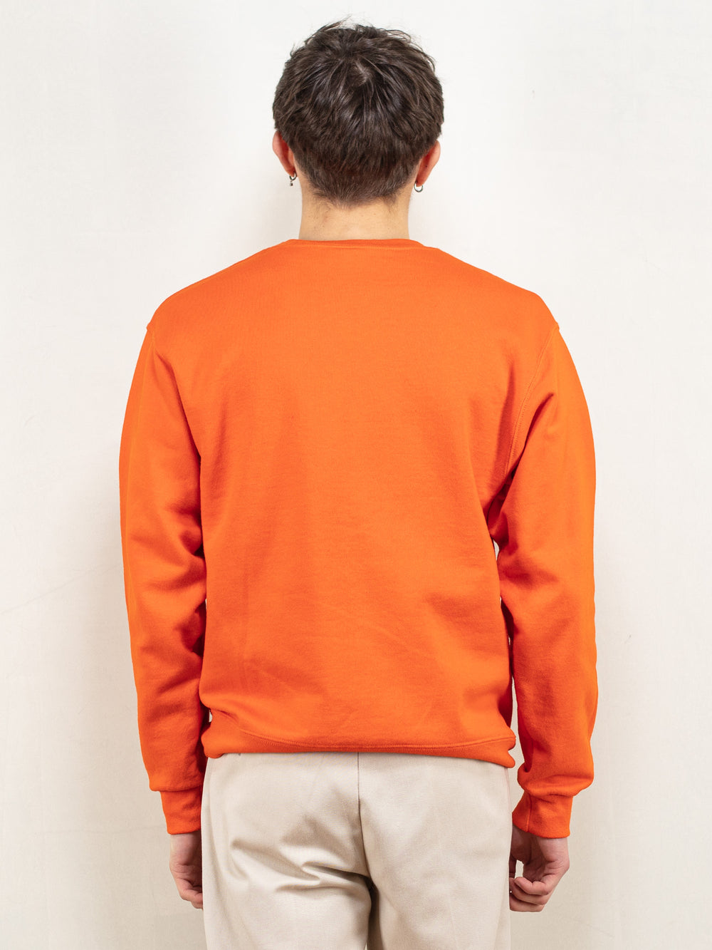 Vintage 90's Men RIT Sweatshirt in Orange - NorthernGrip