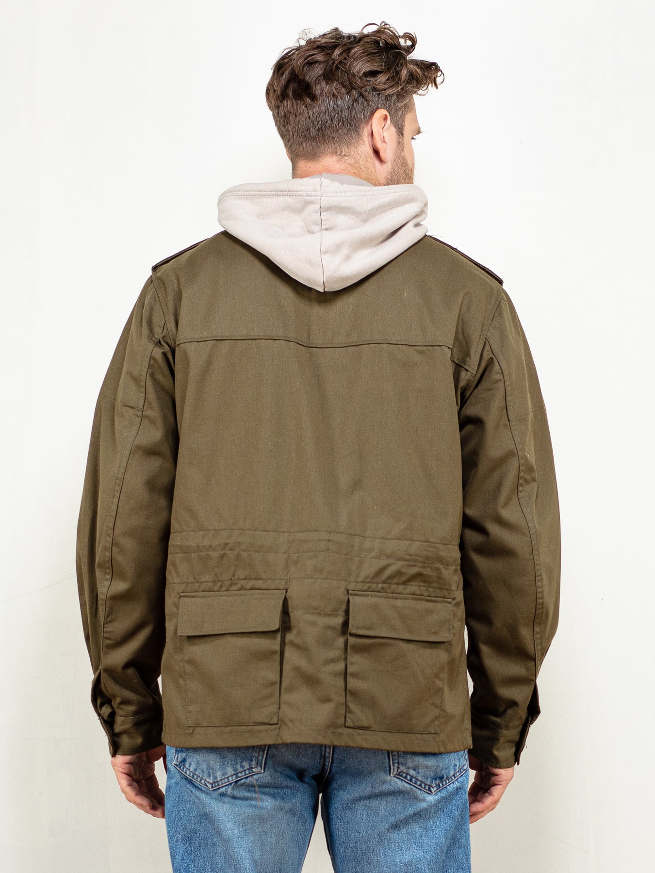 BLEND Cargo Jacket] Size XL - Men's - Green Military Jacket - Zip/Button Up  | eBay