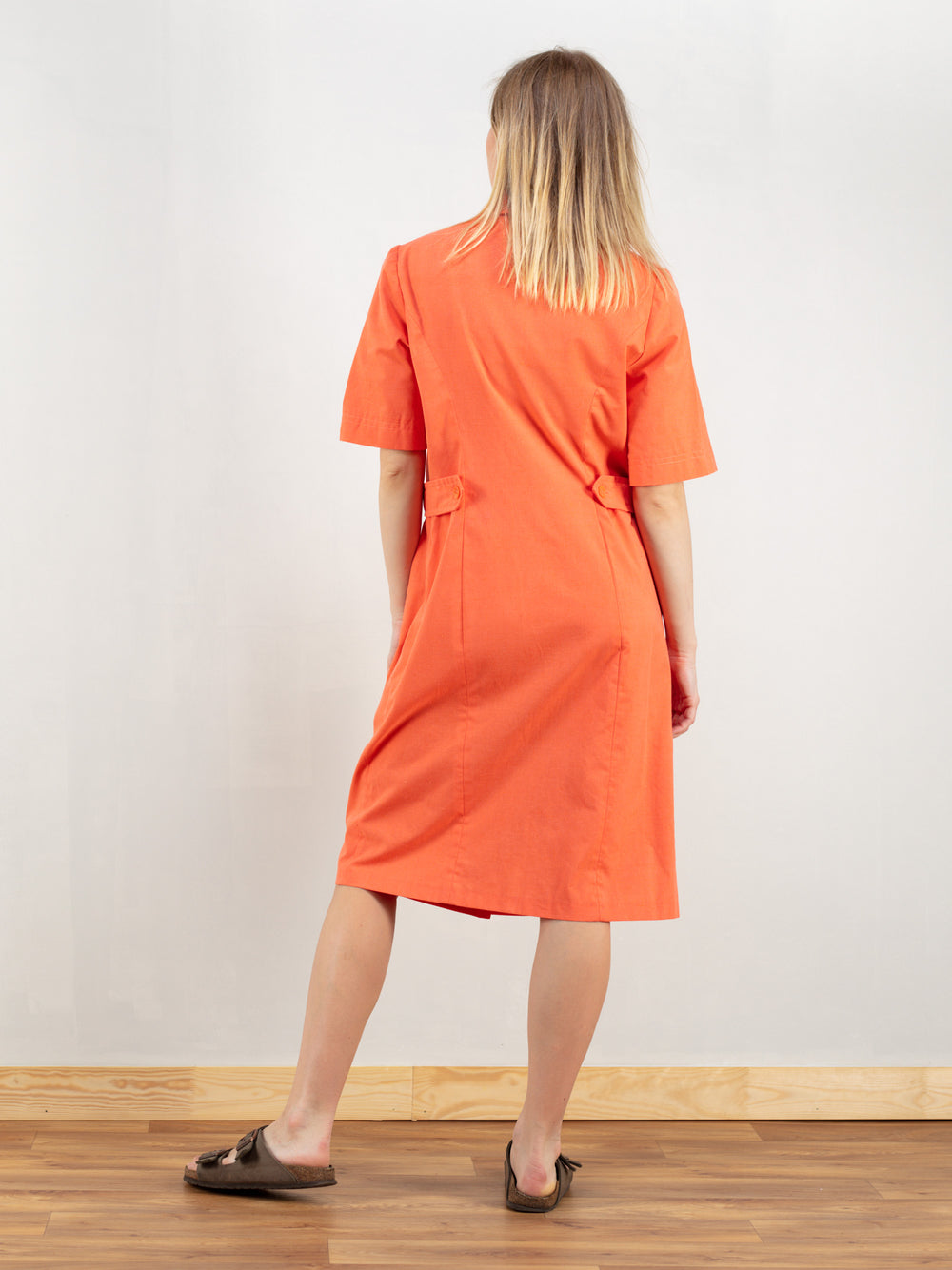 Vintage 80's Women Orange Dress - NorthernGrip