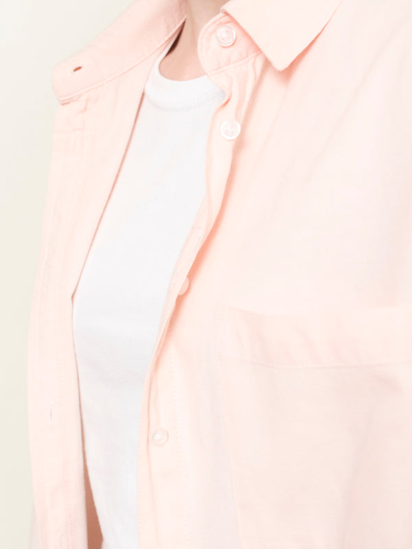 Vintage Pink Blouse 90s women casual pastel pink basic shirt button down shirt long sleeve shirt minimalist wear formal blouse size large