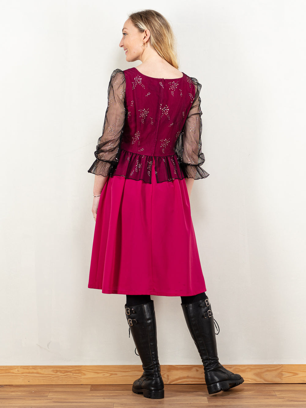 Vintage 80's Women Prom Dress in Pink - NorthernGrip