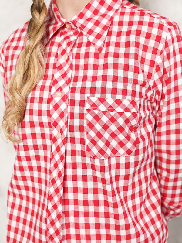 Vintage 90's Pink Plaid Shirt Women - NorthernGrip