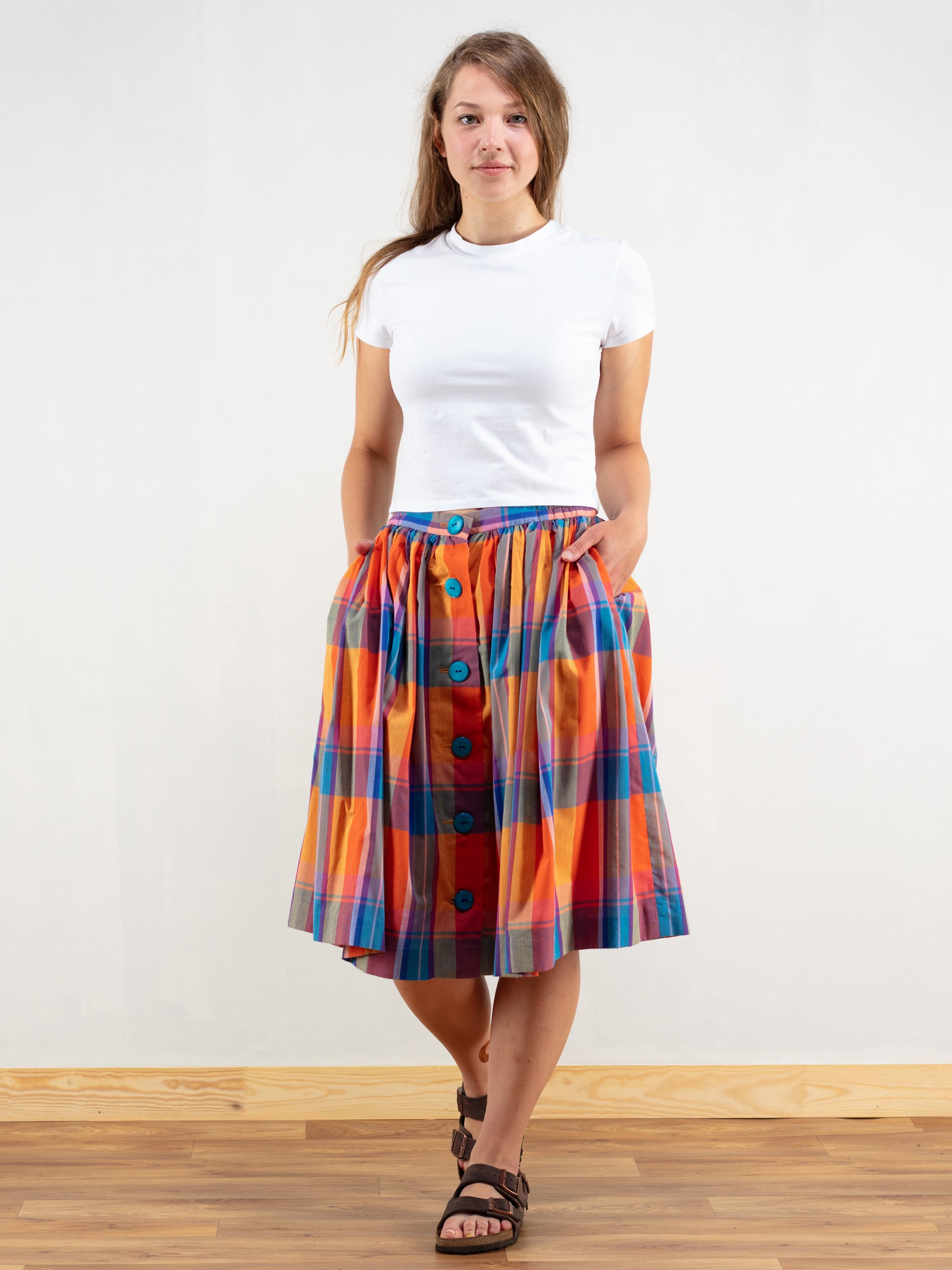 Vintage button front skirt cheap