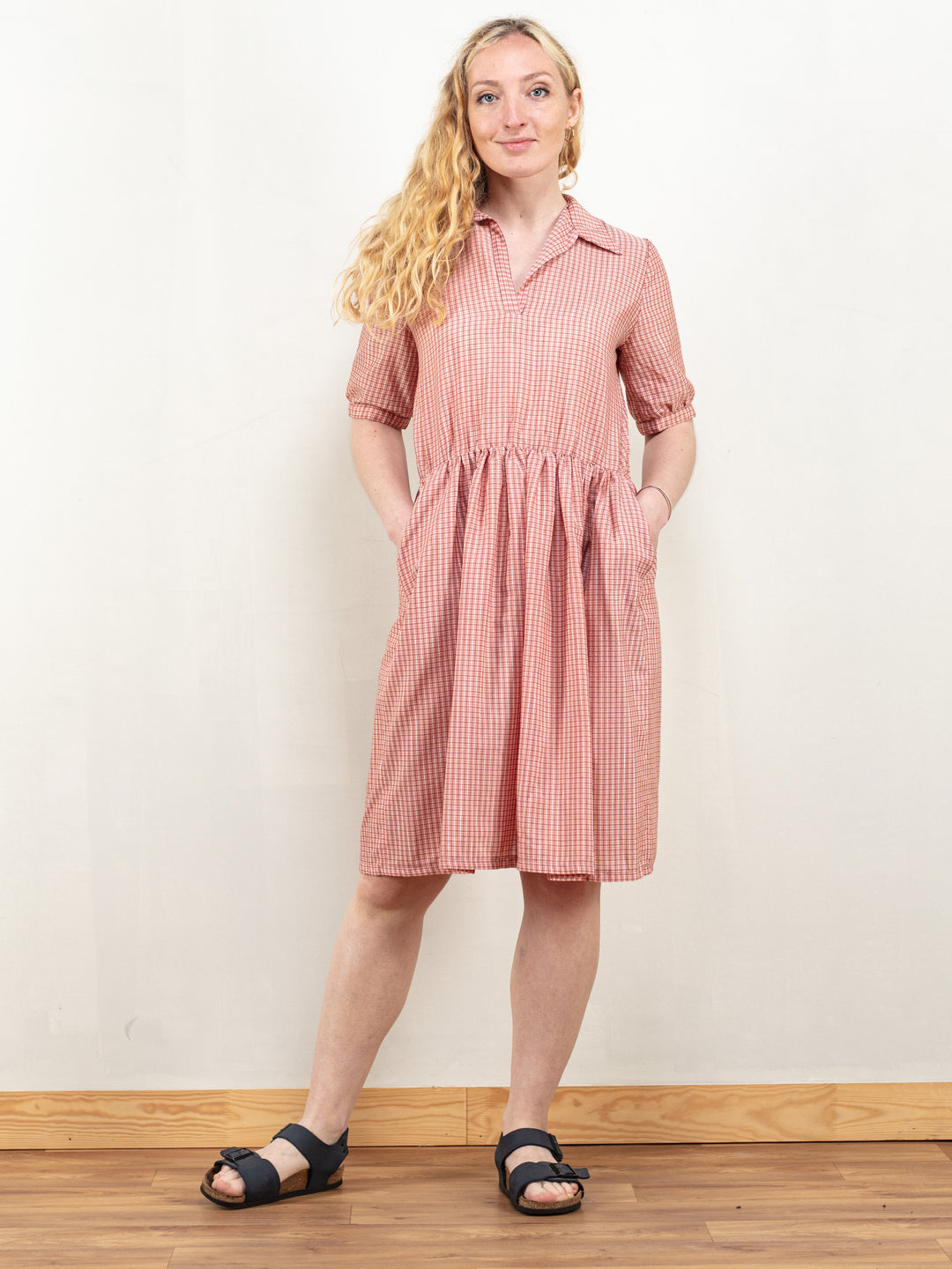 Online Vintage Store | 70's Women Plaid Dress Online Vintage Store | 70's Women Plaid Dress