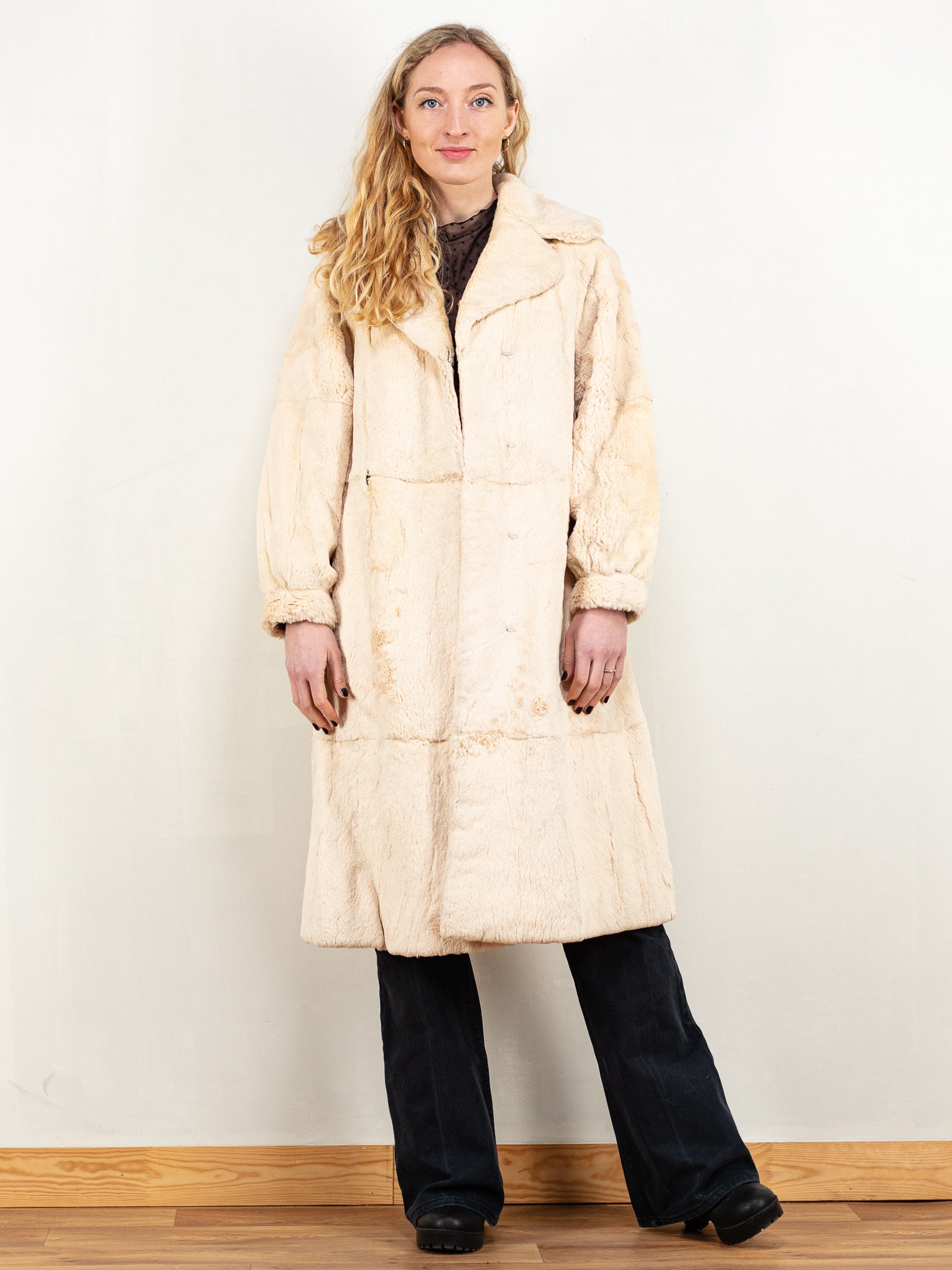 Rabbit fur coat on sale